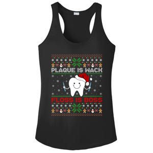 Dentist Plaque Wack Floss Is Boss Ugly Dentist Christmas Cool Gift Ladies PosiCharge Competitor Racerback Tank