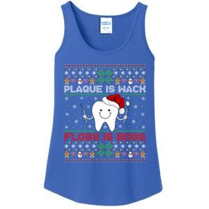 Dentist Plaque Wack Floss Is Boss Ugly Dentist Christmas Cool Gift Ladies Essential Tank