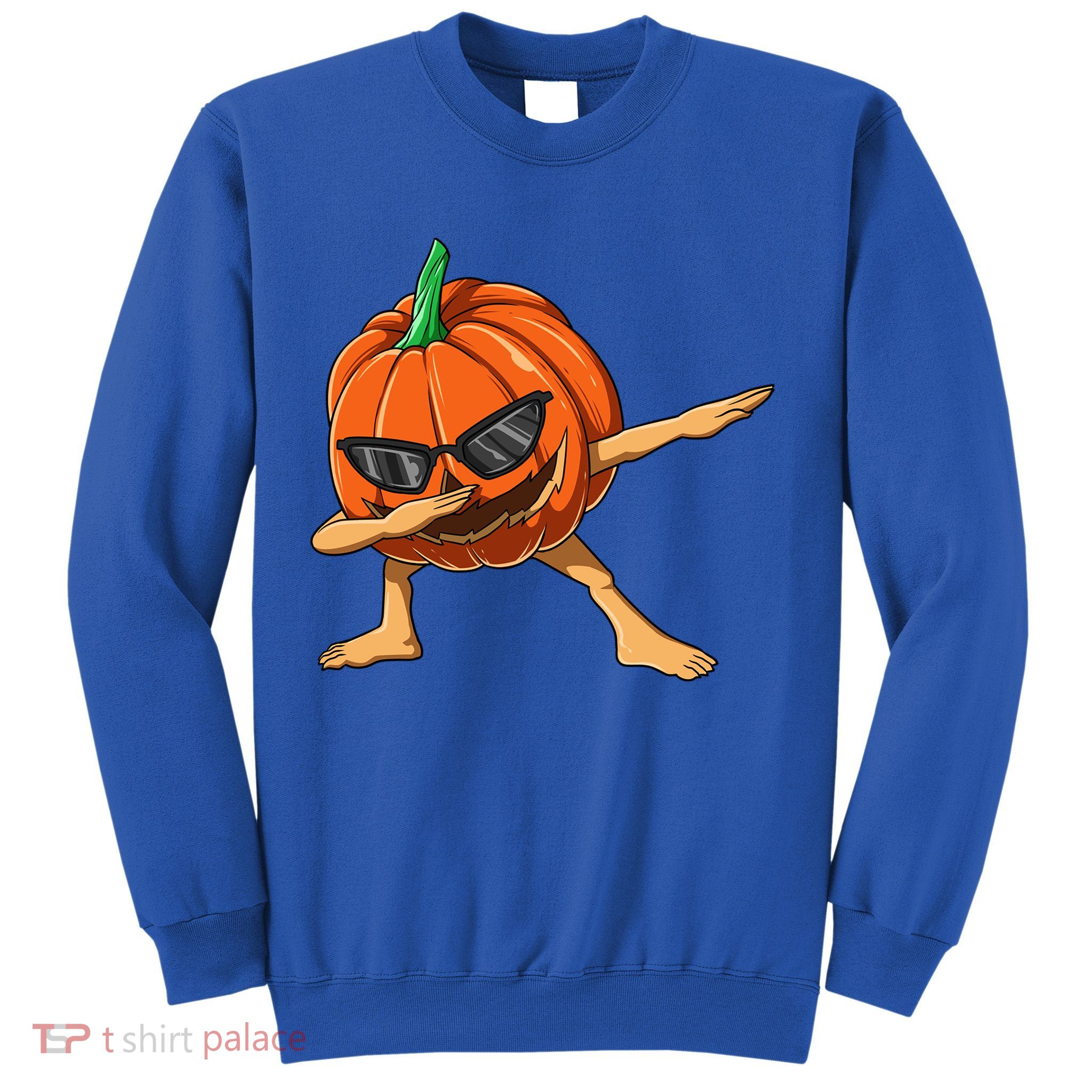 Dabbing Pumpkin With Glasses Halloween Pumpkin Dabbing Dab Gift Sweatshirt
