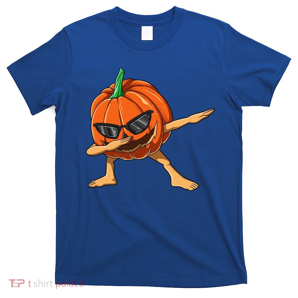 Dabbing Pumpkin With Glasses Halloween Pumpkin Dabbing Dab Gift T-Shirt