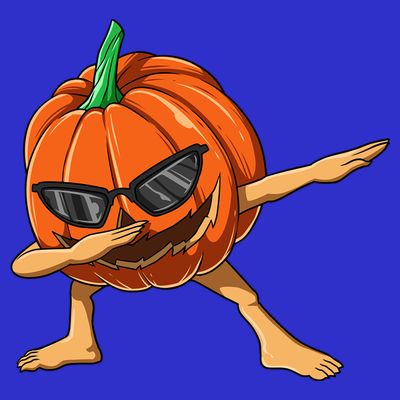 Dabbing Pumpkin With Glasses Halloween Pumpkin Dabbing Dab Gift T-Shirt
