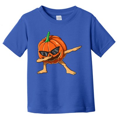 Dabbing Pumpkin With Glasses Halloween Pumpkin Dabbing Dab Gift Toddler T-Shirt