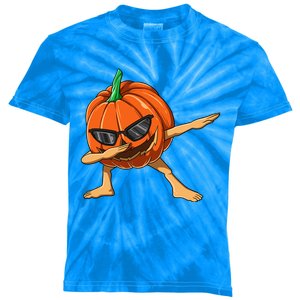 Dabbing Pumpkin With Glasses Halloween Pumpkin Dabbing Dab Gift Kids Tie-Dye T-Shirt