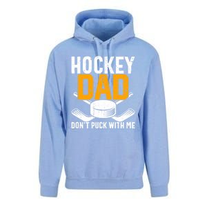 Dont Puck With Me Funny Ice Hockey Dad Novelty Hockey Dad Unisex Surf Hoodie