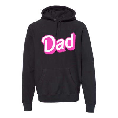 Dad Pink & White Overlapping Font Halloween Premium Hoodie