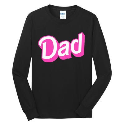 Dad Pink & White Overlapping Font Halloween Tall Long Sleeve T-Shirt