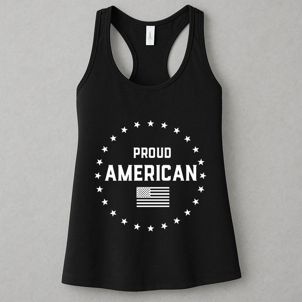 Danica Patrick Wearing Proud American Womens Tank Top