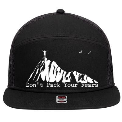 Don't Pack Your Fears Ultralight Hiking Backpacking Hiker 7 Panel Mesh Trucker Snapback Hat