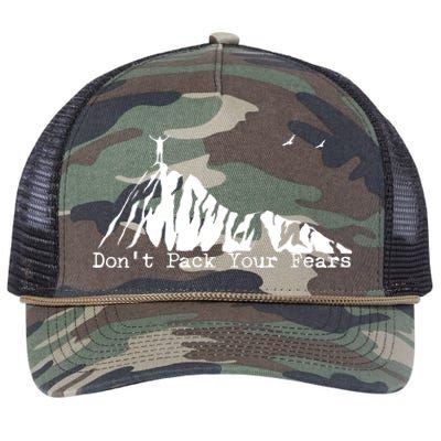 Don't Pack Your Fears Ultralight Hiking Backpacking Hiker Retro Rope Trucker Hat Cap