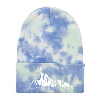 Don't Pack Your Fears Ultralight Hiking Backpacking Hiker Tie Dye 12in Knit Beanie