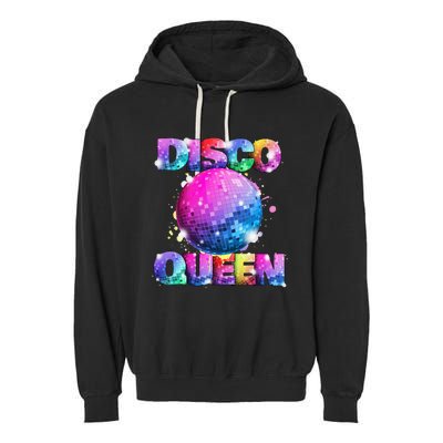 Disco Queen 70s Themed Dancing Seventies Ball Costume Garment-Dyed Fleece Hoodie