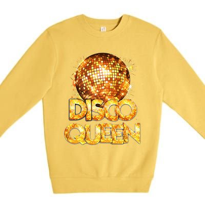 Disco Queen 70s Themed Vintage Disco Fever Costume Premium Crewneck Sweatshirt