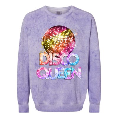 Disco Queen  70s Disco Themed Vintage Seventies Costume Colorblast Crewneck Sweatshirt