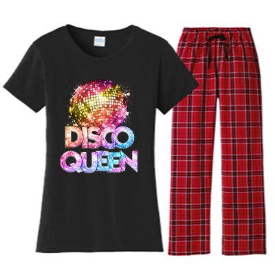 Disco Queen  70s Disco Themed Vintage Seventies Costume Women's Flannel Pajama Set