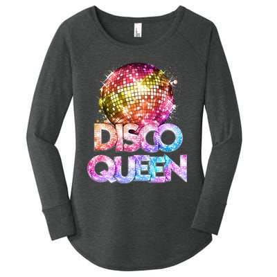 Disco Queen  70s Disco Themed Vintage Seventies Costume Women's Perfect Tri Tunic Long Sleeve Shirt