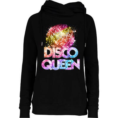 Disco Queen  70s Disco Themed Vintage Seventies Costume Womens Funnel Neck Pullover Hood