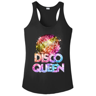 Disco Queen  70s Disco Themed Vintage Seventies Costume Ladies PosiCharge Competitor Racerback Tank