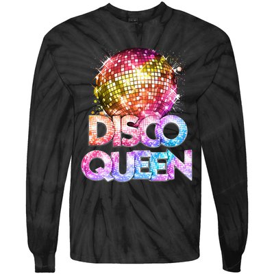 Disco Queen  70s Disco Themed Vintage Seventies Costume Tie-Dye Long Sleeve Shirt