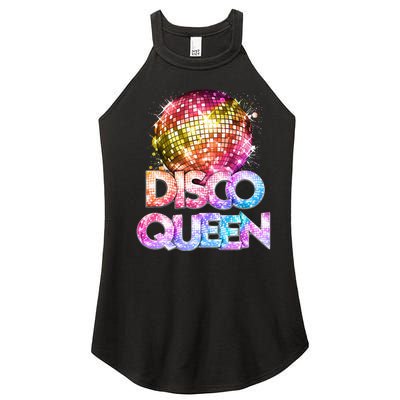 Disco Queen  70s Disco Themed Vintage Seventies Costume Women's Perfect Tri Rocker Tank