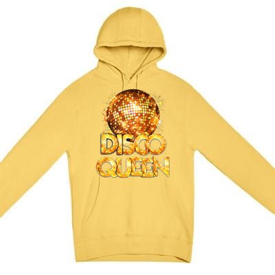 Disco Queen 70s Themed Vintage Disco Fever Costume Premium Pullover Hoodie