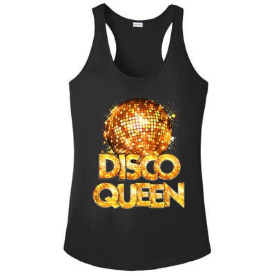 Disco Queen 70s Themed Vintage Disco Fever Costume Ladies PosiCharge Competitor Racerback Tank