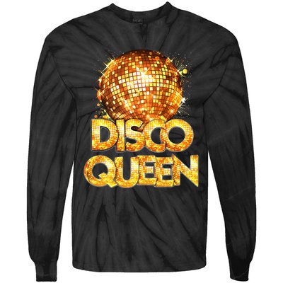 Disco Queen 70s Themed Vintage Disco Fever Costume Tie-Dye Long Sleeve Shirt