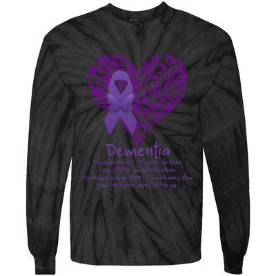 Dementia Quote AlzheimerS Support Tie-Dye Long Sleeve Shirt