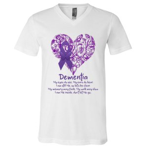 Dementia Quote AlzheimerS Support V-Neck T-Shirt