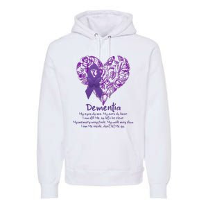 Dementia Quote AlzheimerS Support Premium Hoodie