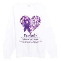 Dementia Quote AlzheimerS Support Premium Crewneck Sweatshirt