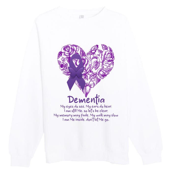 Dementia Quote AlzheimerS Support Premium Crewneck Sweatshirt