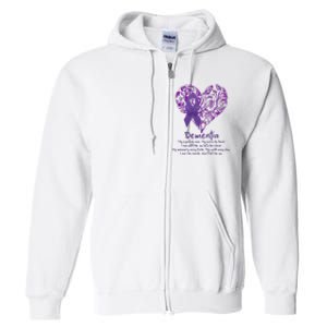 Dementia Quote AlzheimerS Support Full Zip Hoodie