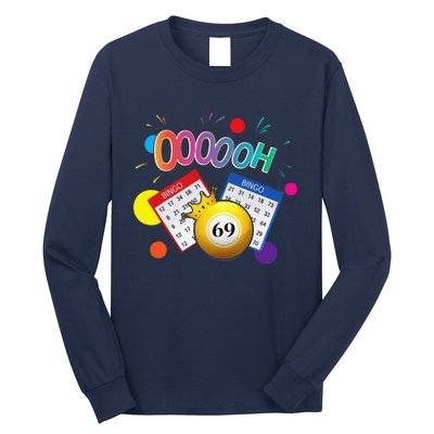 Drag Queen Bingo Funny Oooooh 69 Bingo Fan Lgbt Bingo Ball Long Sleeve Shirt