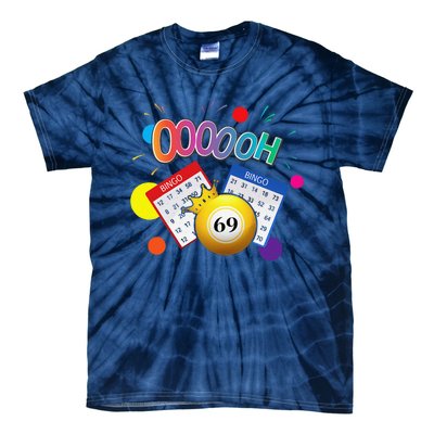 Drag Queen Bingo Funny Oooooh 69 Bingo Fan Lgbt Bingo Ball Tie-Dye T-Shirt