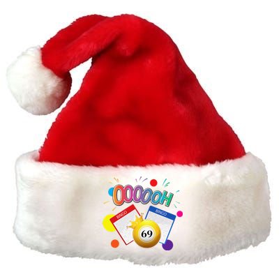 Drag Queen Bingo Funny Oooooh 69 Bingo Fan Lgbt Bingo Ball Premium Christmas Santa Hat