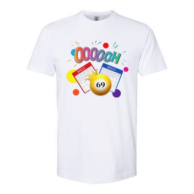 Drag Queen Bingo Funny Oooooh 69 Bingo Fan Lgbt Bingo Ball Softstyle CVC T-Shirt