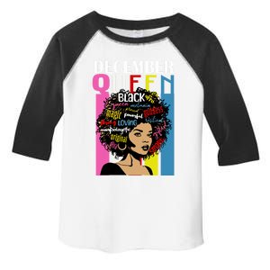 December Queen Birthday Traits Black Afro Hair Cool Gift Toddler Fine Jersey T-Shirt