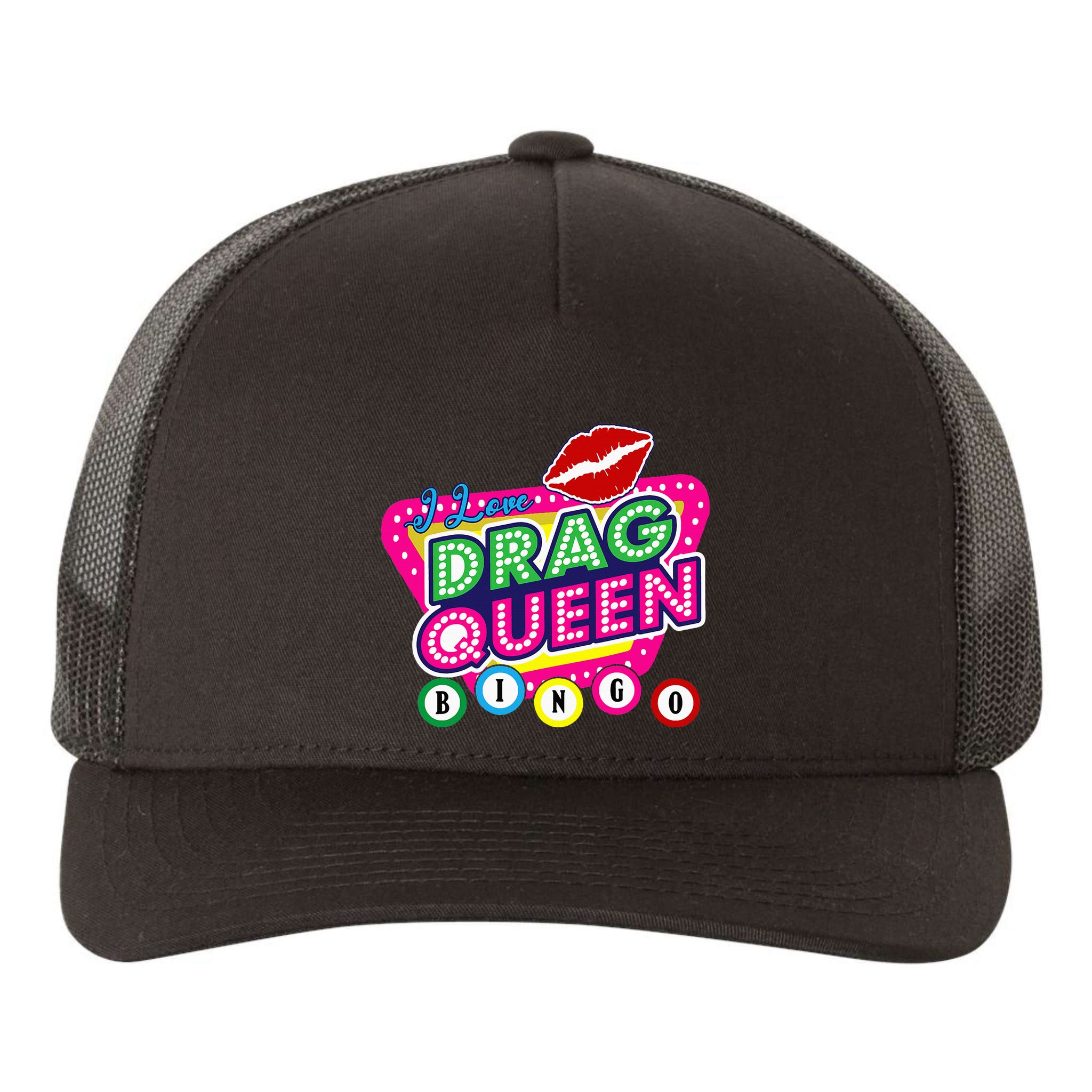 Drag Queen Bingo Funny I Love Drag Queen Bingo Fan Lgbt Yupoong Adult 5-Panel Trucker Hat