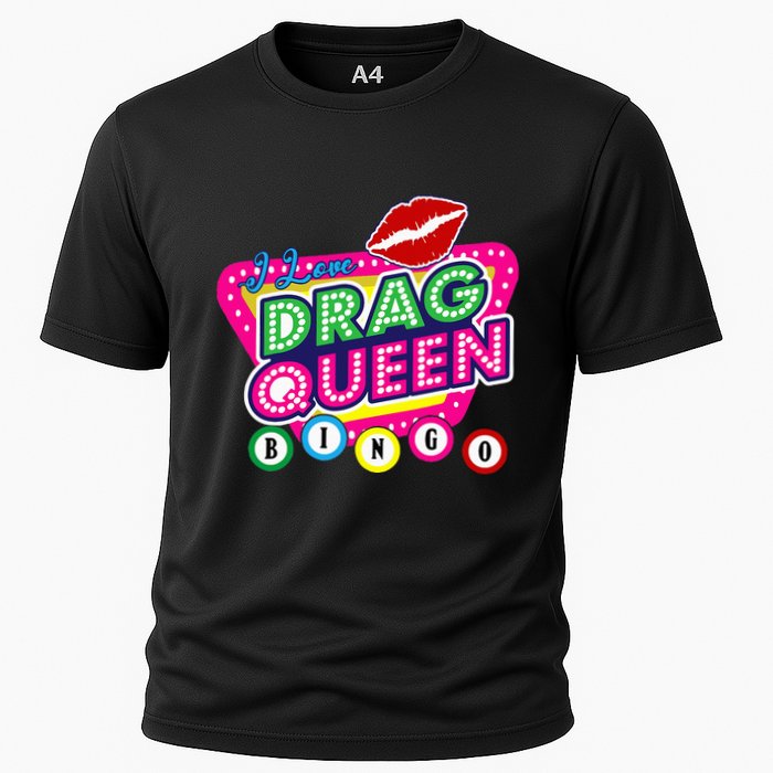 Drag Queen Bingo Funny I Love Drag Queen Bingo Fan Lgbt Cooling Performance Crew T-Shirt