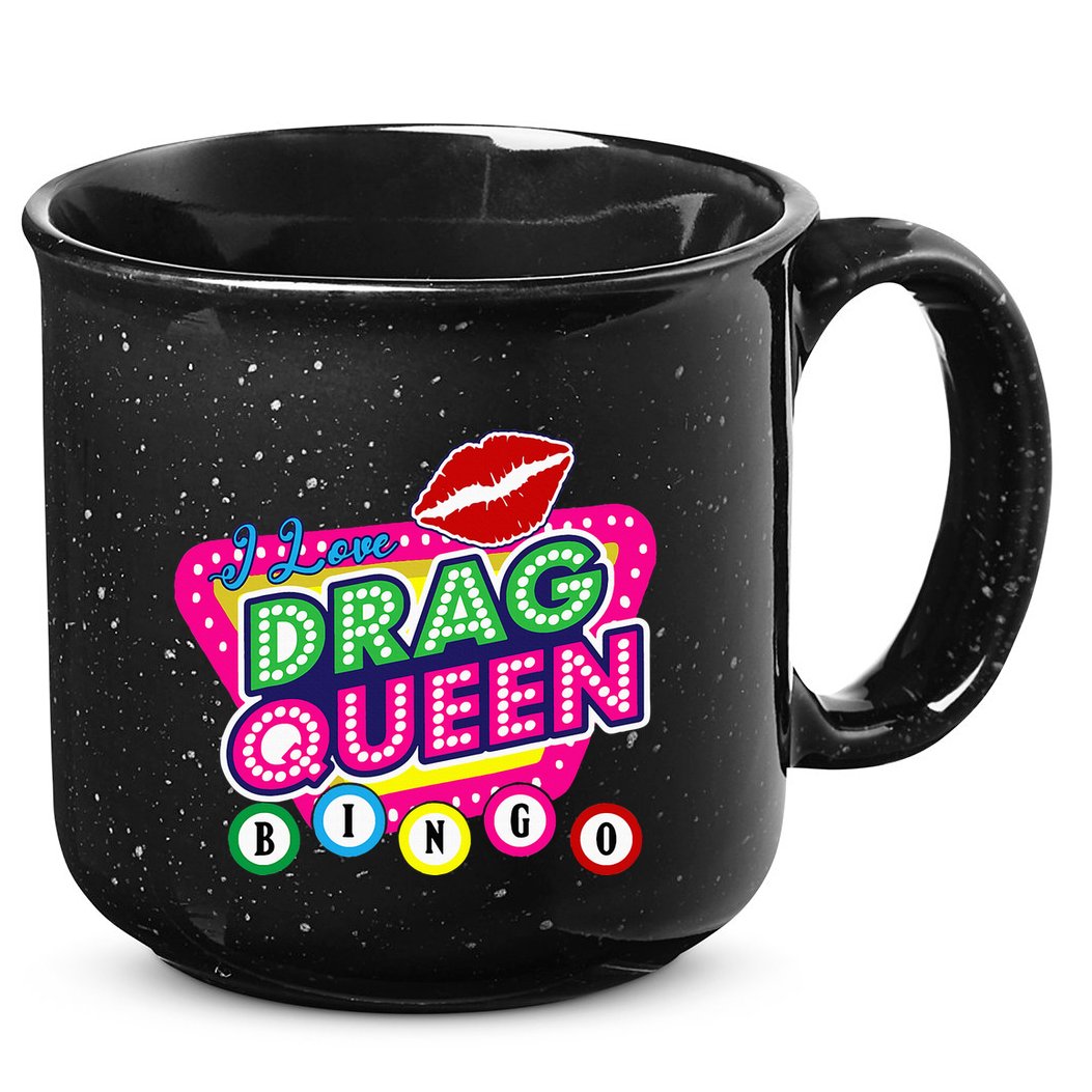 Drag Queen Bingo Funny I Love Drag Queen Bingo Fan Lgbt 15oz Campfire Ceramic Mug