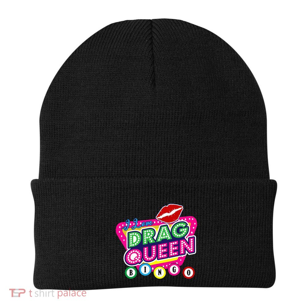 Drag Queen Bingo Funny I Love Drag Queen Bingo Fan Lgbt Beanie