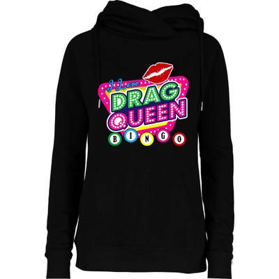 Drag Queen Bingo Funny I Love Drag Queen Bingo Fan Lgbt Womens Funnel Neck Pullover Hood