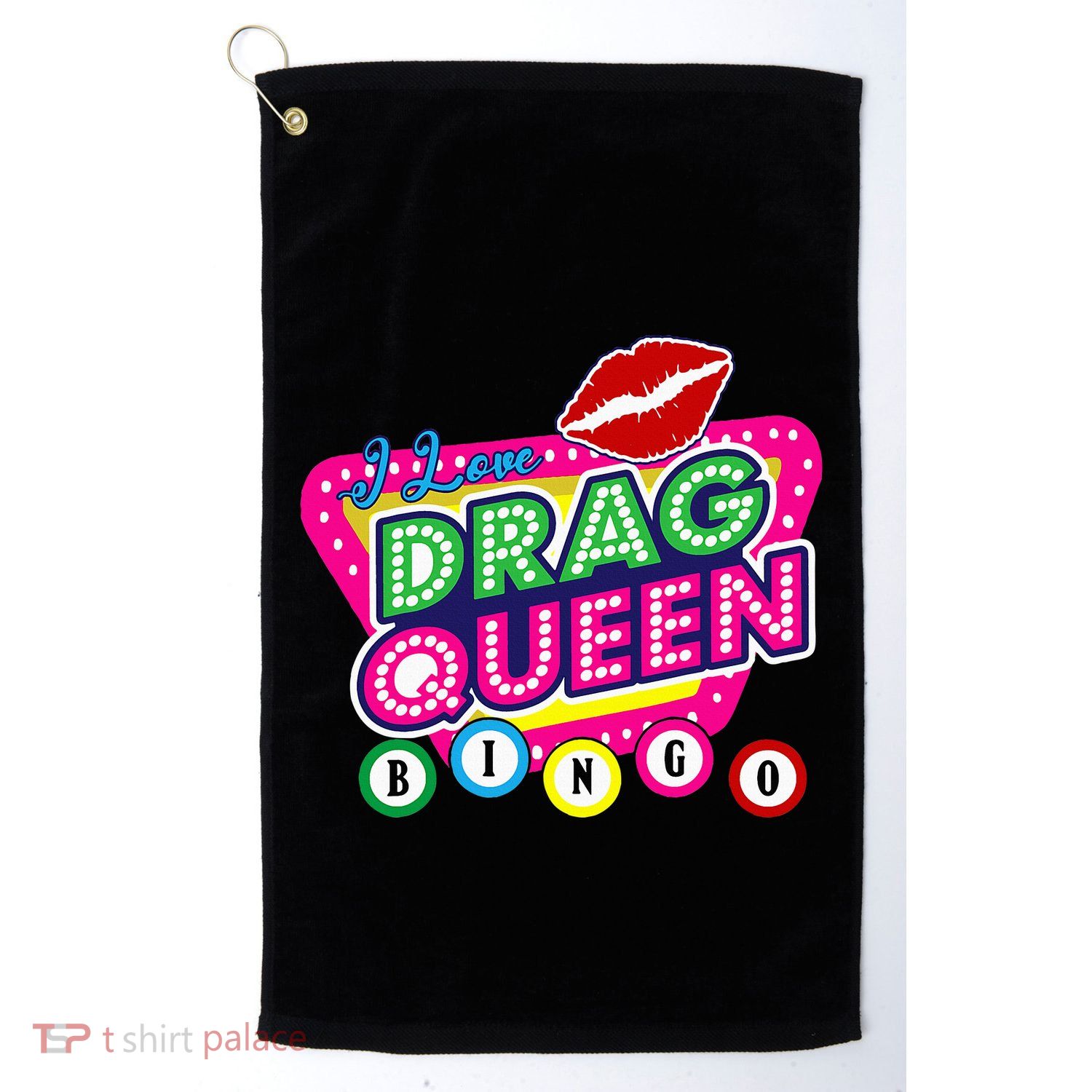 Drag Queen Bingo Funny I Love Drag Queen Bingo Fan Lgbt Golf Towel