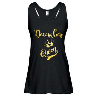 December Queen Birthday Birth Month Beautiful Queen Ladies Essential Flowy Tank