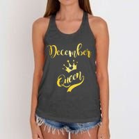 December Queen Birthday Birth Month Beautiful Queen Women's Knotted Racerback Tank