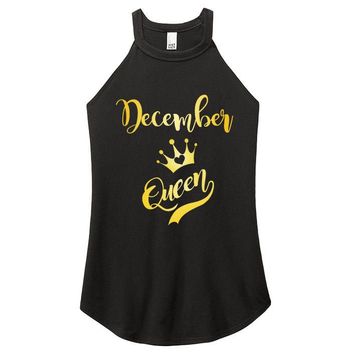 December Queen Birthday Birth Month Beautiful Queen Women's Perfect Tri Rocker Tank