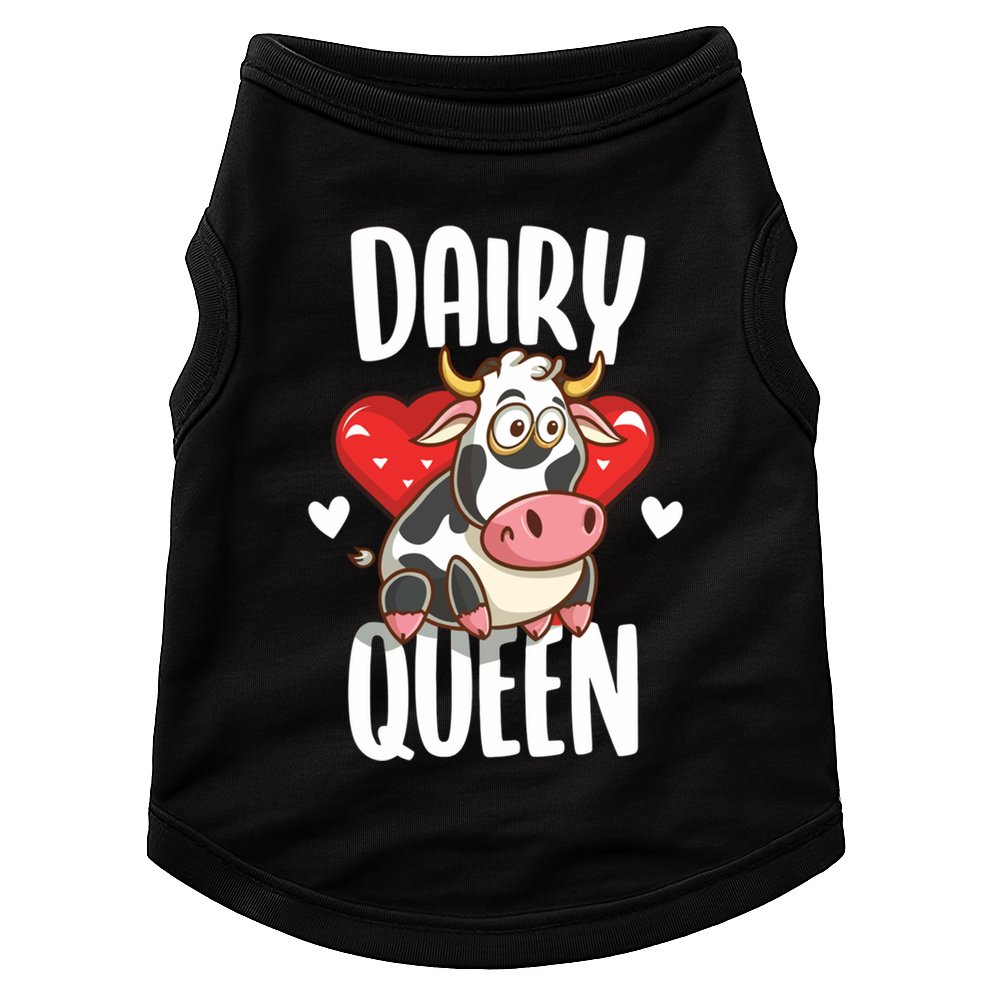 Dairy Queen Cow Farmer Gift Doggie Tank