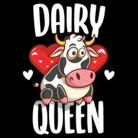 Dairy Queen Cow Farmer Gift Doggie Tank