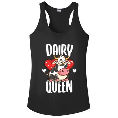 Dairy Queen Cow Farmer Gift Ladies PosiCharge Competitor Racerback Tank