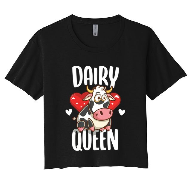 Dairy Queen Cow Farmer Gift Crop Top